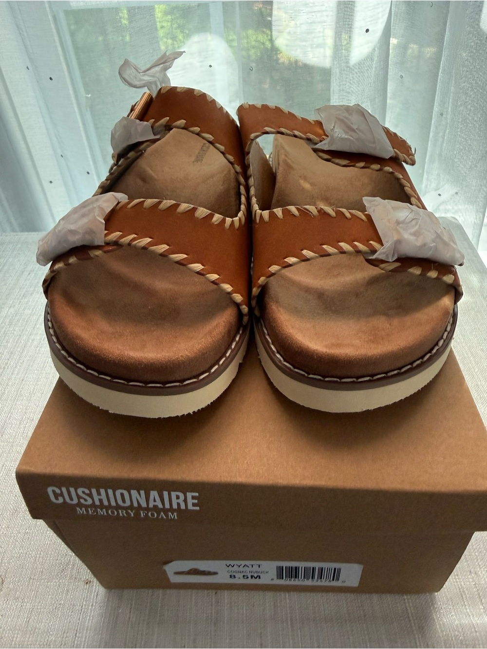 Cushionaire Wyatt Cognac Nubuck Loafers - 8.5M